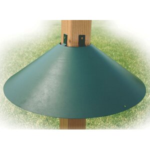 Post Mount Squirrel Baffle in Green