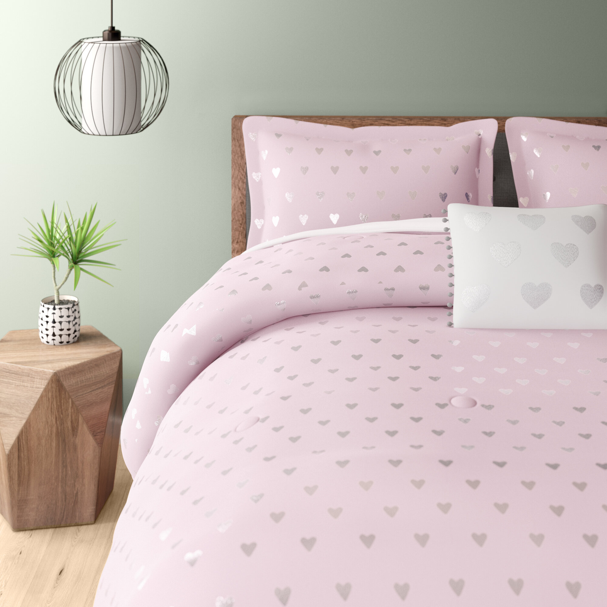 Girls Bedding Full Size Set Comforter Sheet Sham 8 Piece Comfort Purple Bed New 