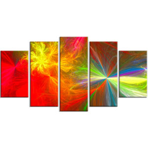 'Colorful Christmas Spectacular Show' Graphic Art Print Multi-Piece Image on Canvas
