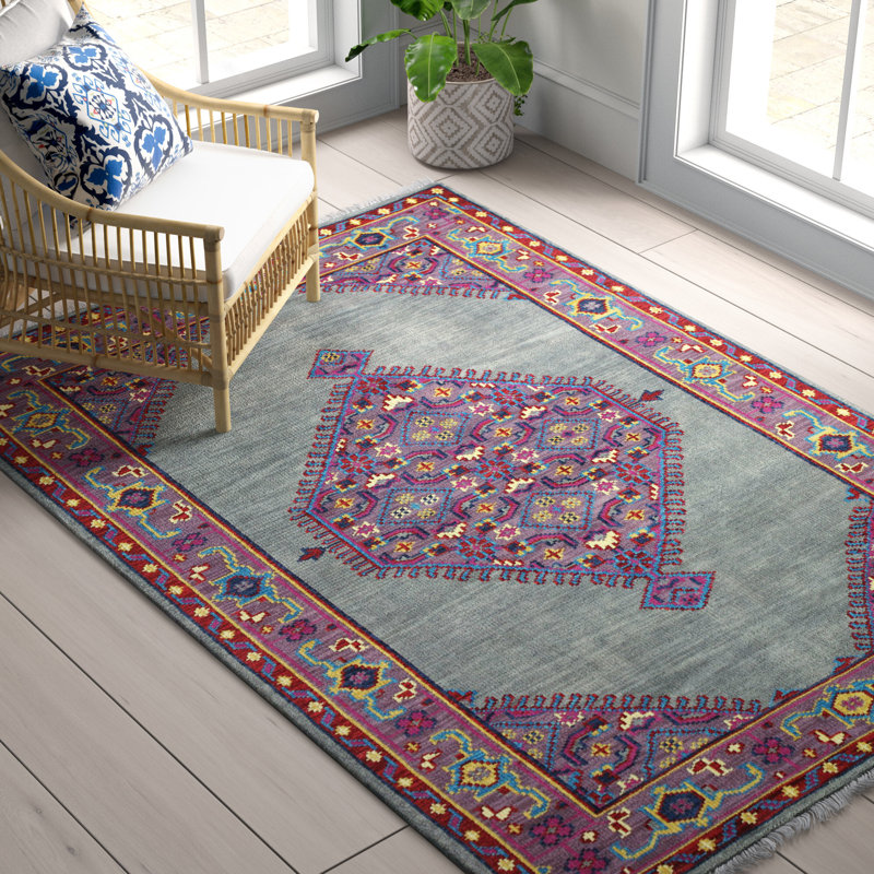 Mistana Kurtis Hand Knotted Wool Gray Rug Reviews Wayfair