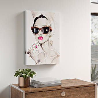 Audrey Hepburn By Rongrong Devoe Wrapped Canvas Graphic Art