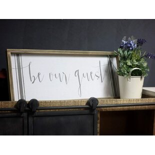 Be Our Guest Wall Decor Wayfair