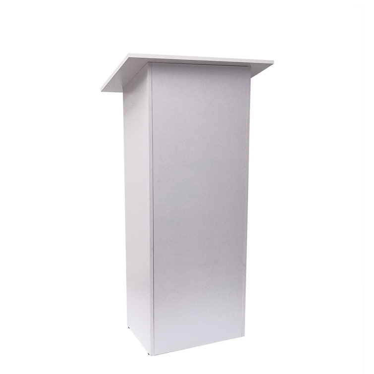 Aluminum Pole & Base Clear & Silver 119741 FixtureDisplays Acrylic Podium for Floor 