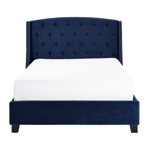 Upholstered King Size Bed With Footboard