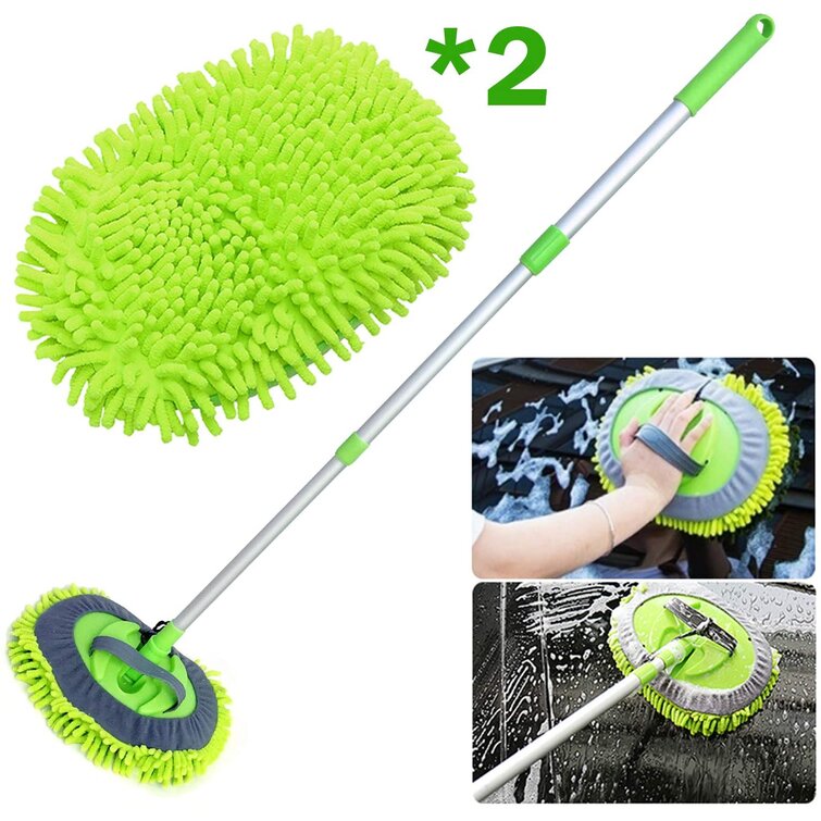 For Clean Roofs Walls Cars Corners with 2 cloth 360° DEGREE ROTATING MOP 