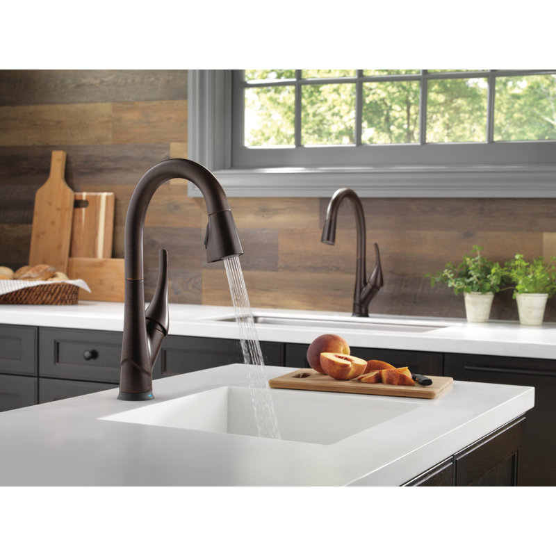 9981t Rb Dst Bl Dst Ar Dst Delta Esque Pull Down Touch Single Handle Kitchen Faucet With Touch2o And Magnatite Docking Reviews Wayfair