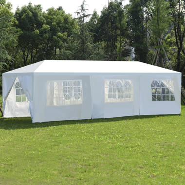 wanme 30 Ft. W x 10 Ft. D Steel Party 