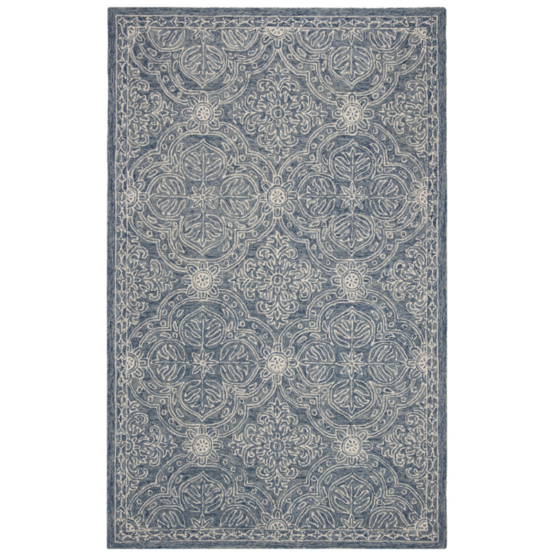 Lauren Ralph Lauren Etienne Hand Tufted Wool Blue Ivory Area Rug Reviews Wayfair