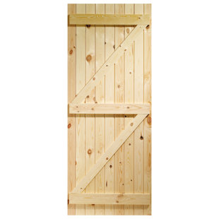 Unfinished Wood Slab External Door