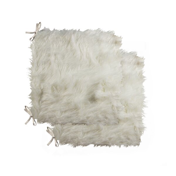 Faux Wool Furry Pad Round Long Fur Cushion Chair Seat Mat Winter Warm Soft 