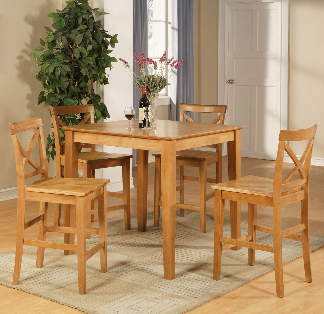 counter height oak dining sets