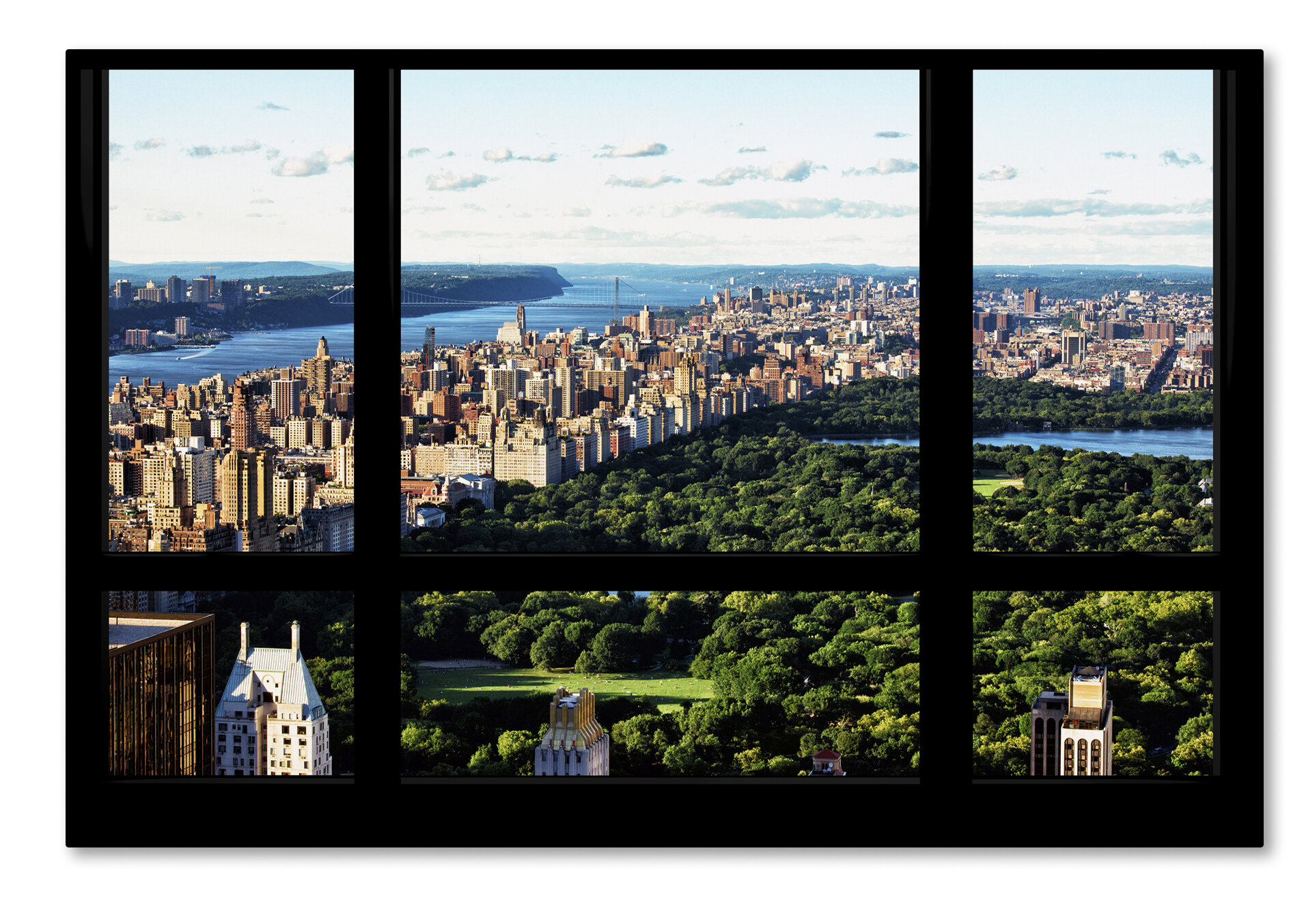 Latitude Run Central Park Window View Photographic Print On Wrapped Canvas Wayfair