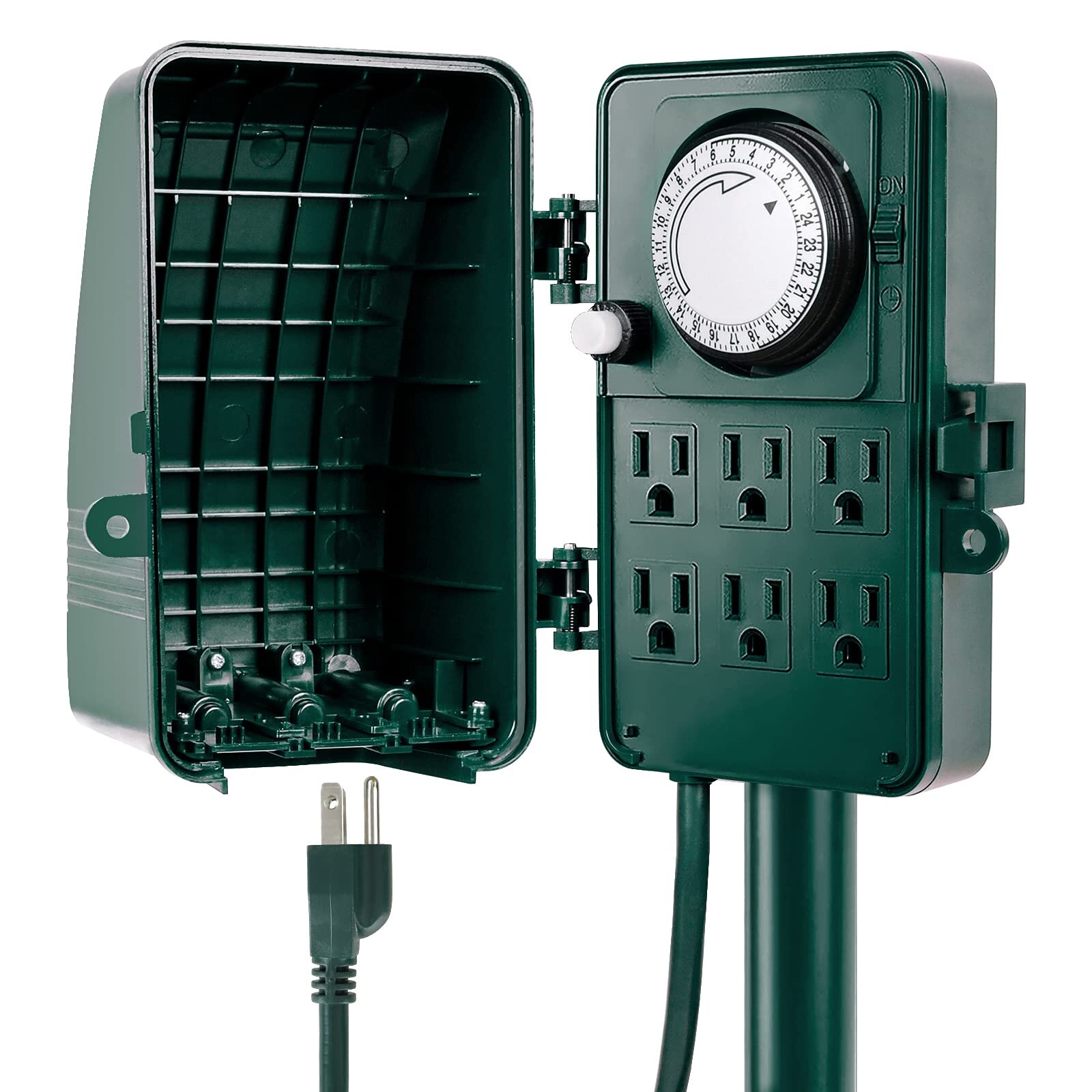 Aquarium US Plug 125V Christmas String Lights Mechanical Outlet Timer 24-Hour Indoor Mechanical Timer for Lamps