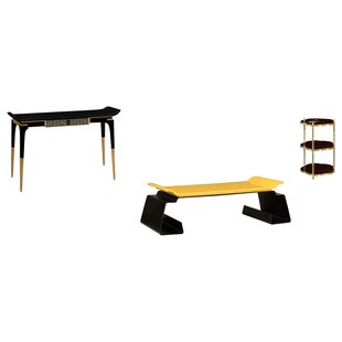 Indochine 3 Piece Coffee Table Set by Jonathan Charles Fine Furniture