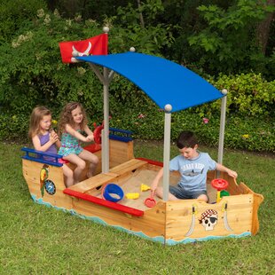 Sand Sailor Boat Sandpit Wooden Sandbox Children's Pirate Ship Large Toy Gift 