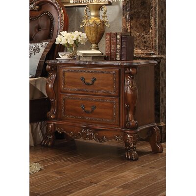 Andrew Home Studiolissandra 2 Drawer Nightstand Andrew Home Studio Color Cherry Oak Dailymail