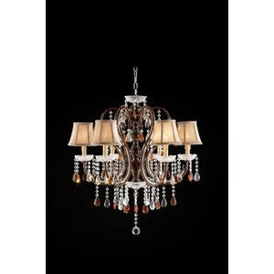 6-Light Shaded Chandelier