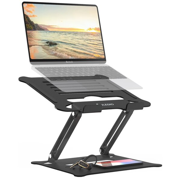 Suitable for All Laptops 10-17 Inches Laptop Stand Multi-Angle Adjustable Computer Stand Ergonomic Aluminum Laptop Accessories Portable Laptop Stands Foldable Withstands up to 44 Lbs 
