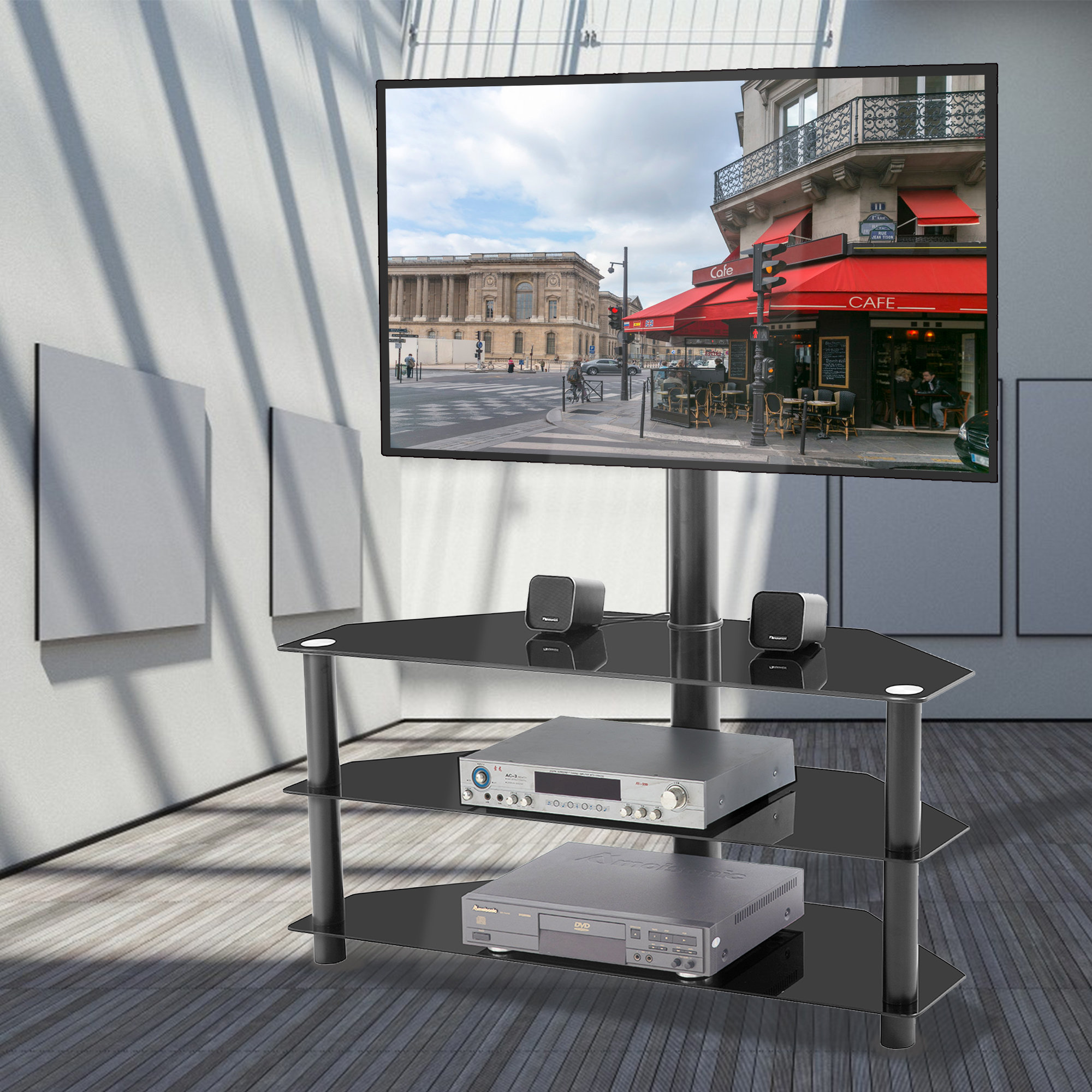 Lintoson Floor Stand Mount For Greater Than 50 Screens Wayfair