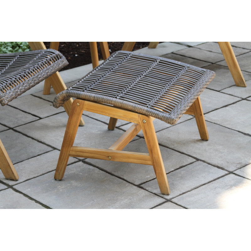 Largent Outdoor Teak Lounging Ottoman & Reviews Joss & Main