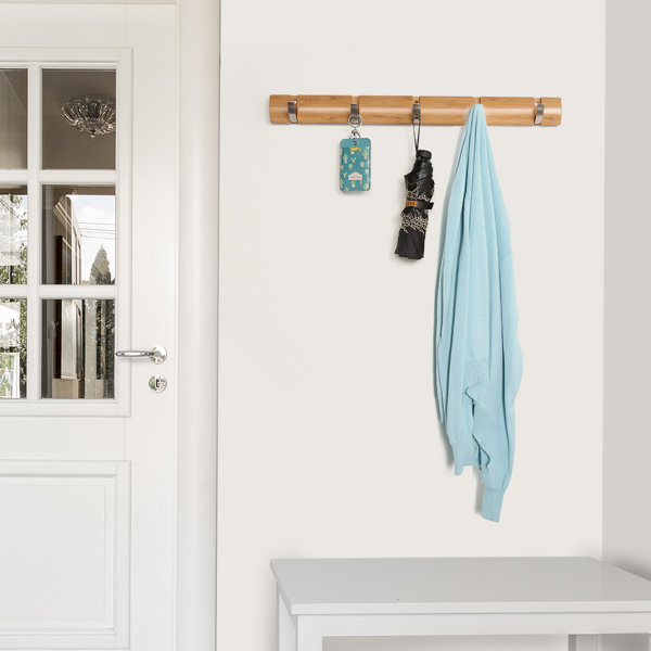 Rebrilliant Forbes Folding 5 Hooks Wall Mounted Coat Rack Wayfair