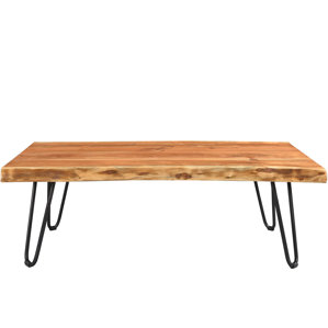 Kourtney Sustainable Live Edge Acacia Coffee Table by Union Rustic