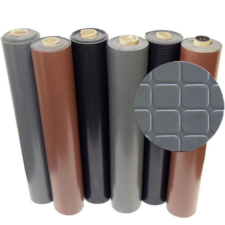 Rubber Cal Inc Block Grip 4 Ft X 15 Ft Garage Flooring Roll In Brown Wayfair