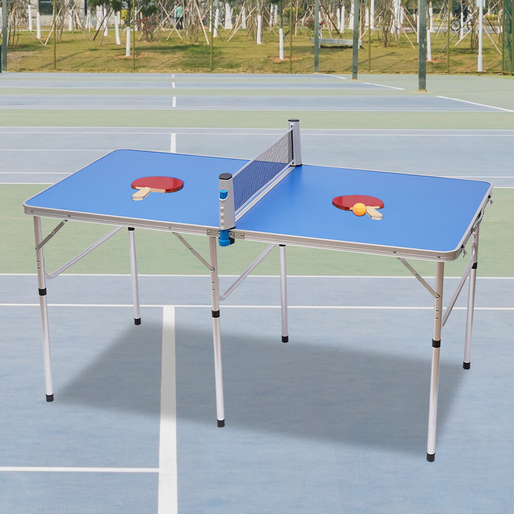 2 paddle Table Tennis Net 3 balls for Indoor Games All-in-one Ping Pong Set 