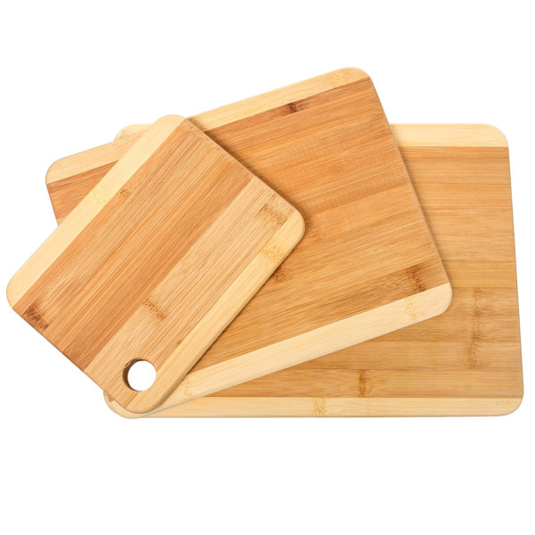 Details about   3 pcs Bamboo Chopping Board Set for Kitchen Serving Cutting  Boards Wooden AU 