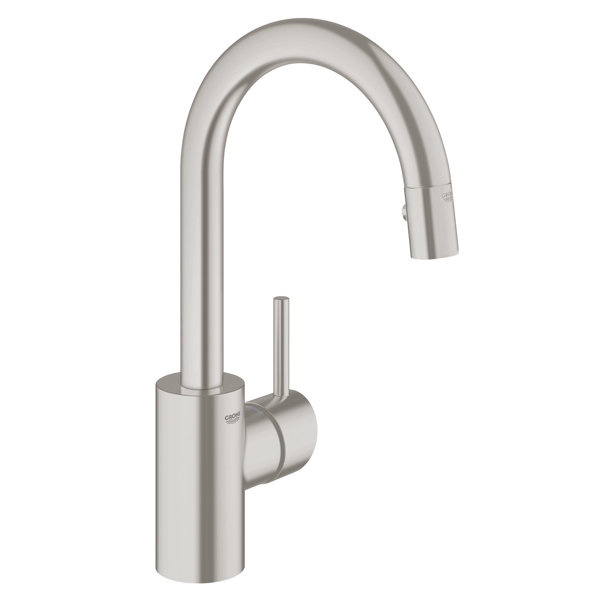 Grohe Concetto Single Handle Kitchen Faucet With Pull Out Spray And 31479000 Concetto Single Handle Kitchen Faucet With Pull Out Spray And Silkmove