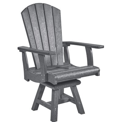 Mullens Patio Dining Chair Beachcrest Home Color Black Swivel No