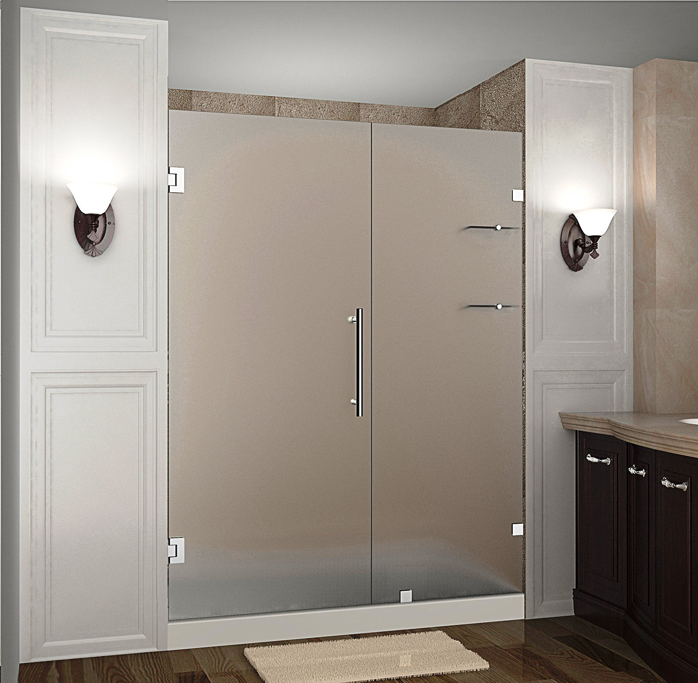 Aston Nautis Gs 58 X 72 Hinged Completely Frameless Shower Door