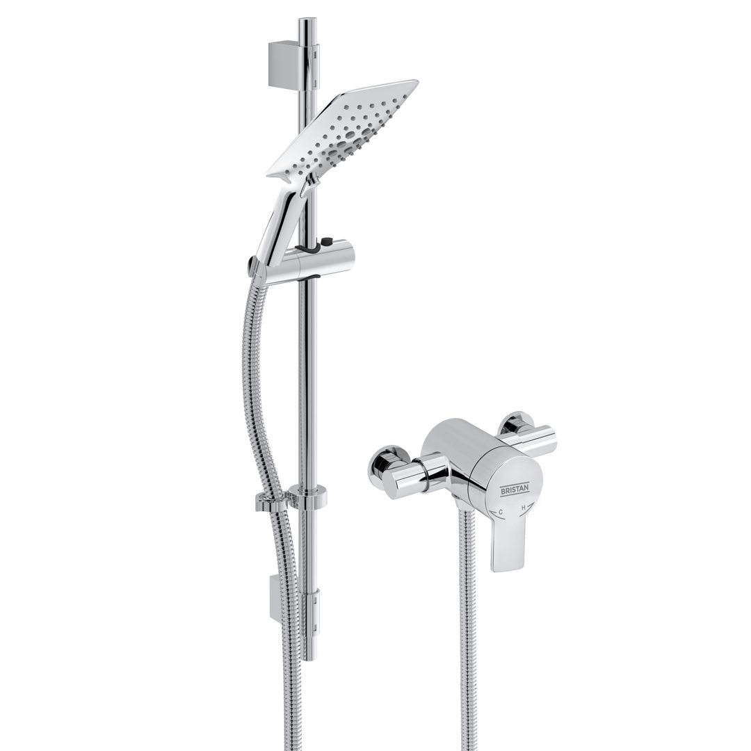 Bristan Einhebel-Duscharmatur Aufputz Exodus