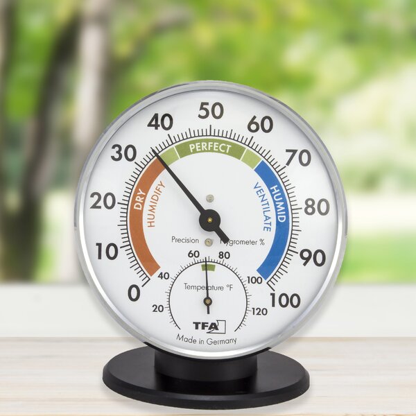 Thermometer/Hygrometer Brass For Salon 6743 
