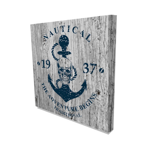 'Nautical Marine' Graphic Art on Canvas East Urban Home Size: 77 cm H x 77 cm W