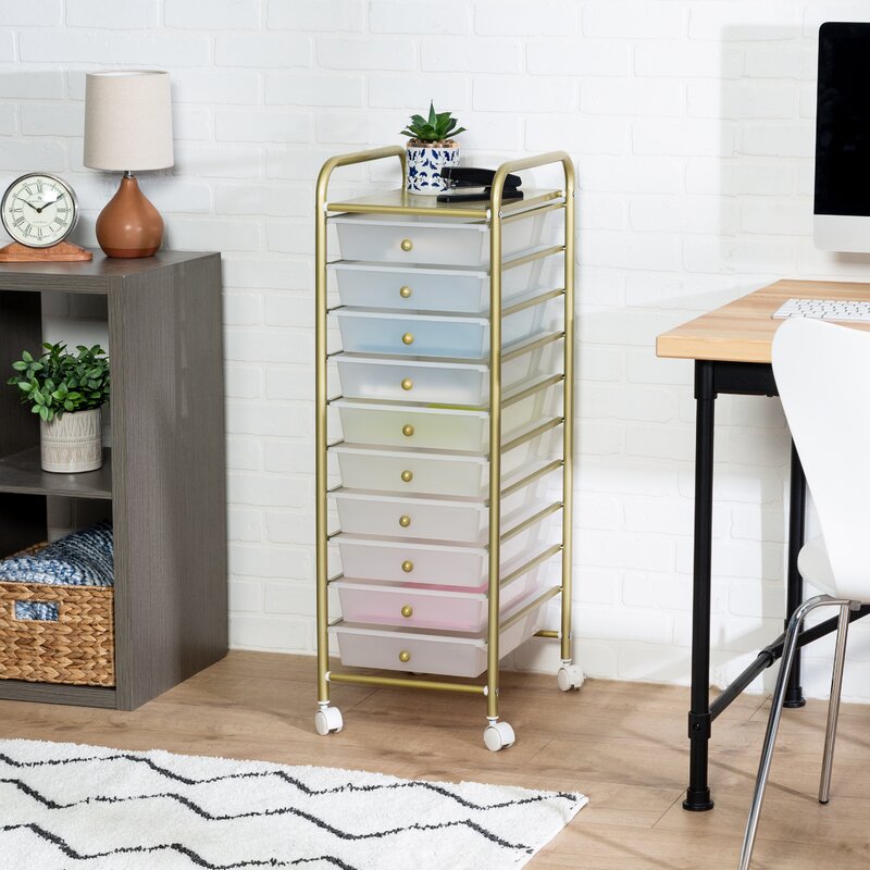 Honey Can Do 5 Drawer Rolling Storage Cart & Reviews | Wayfair