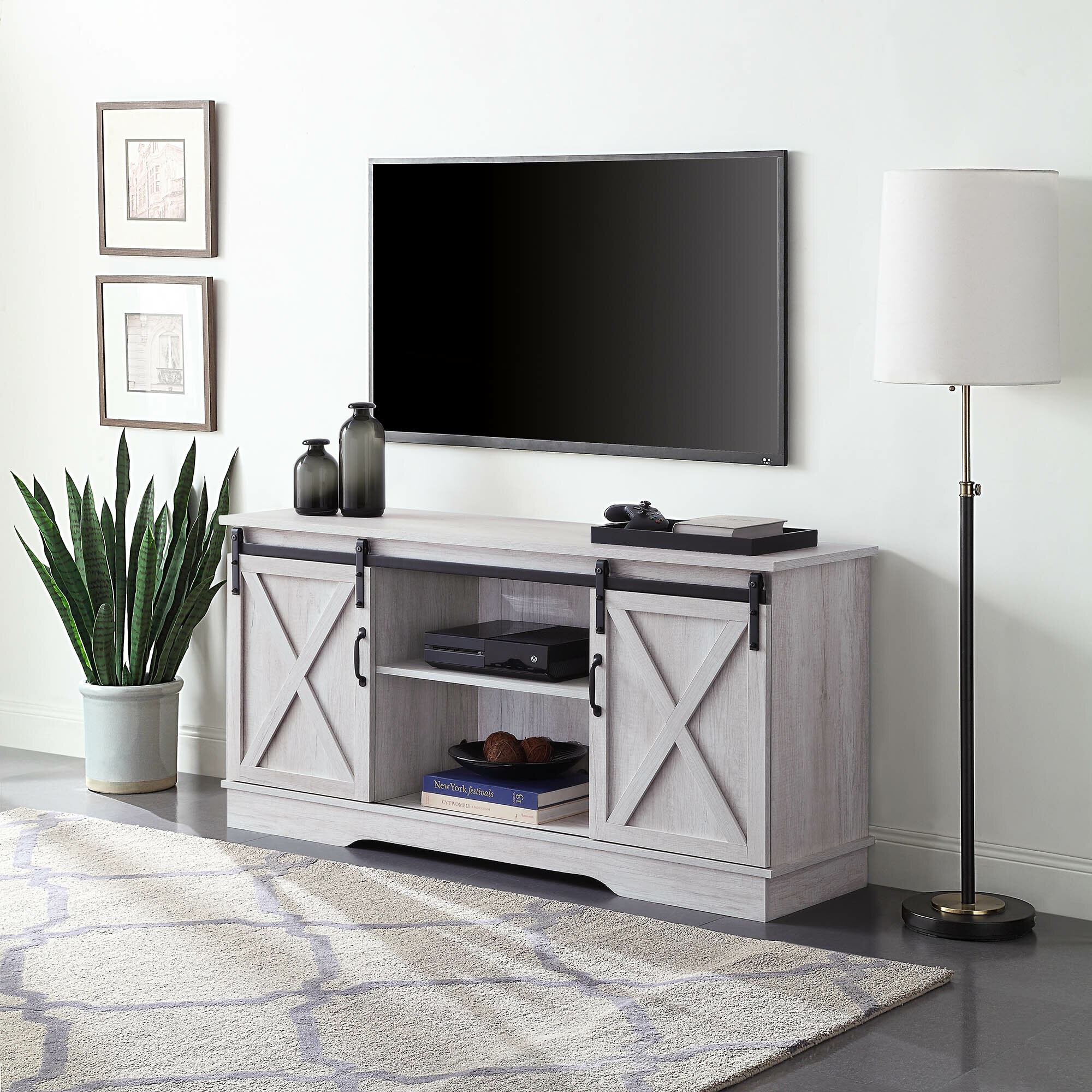 farmhouse style floating tv stand