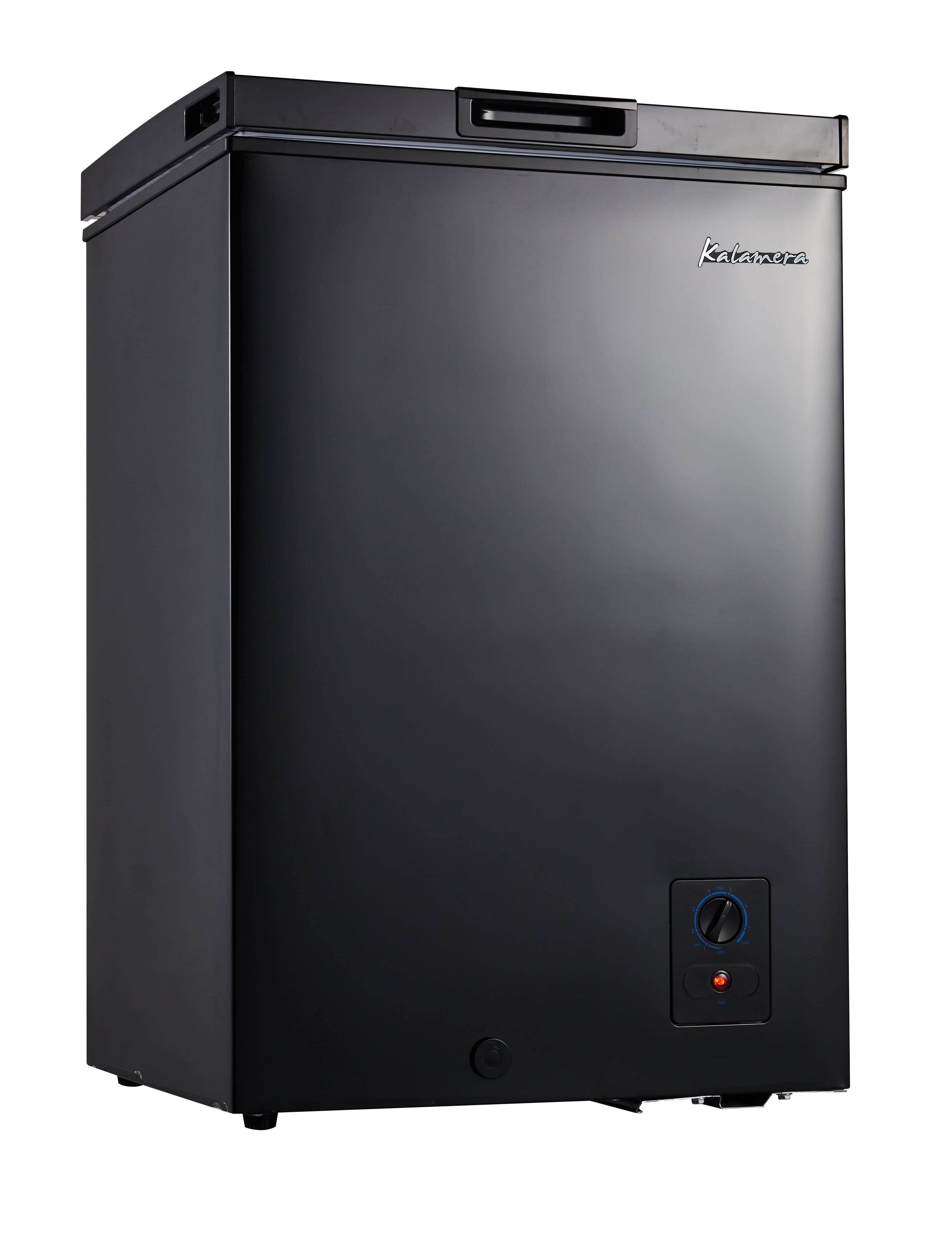 black stainless chest freezer