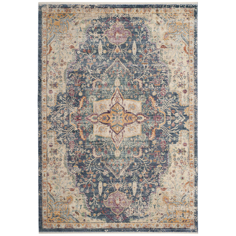 World Menagerie Aucheys Blue/Purple Rug & Reviews Wayfair.co.uk
