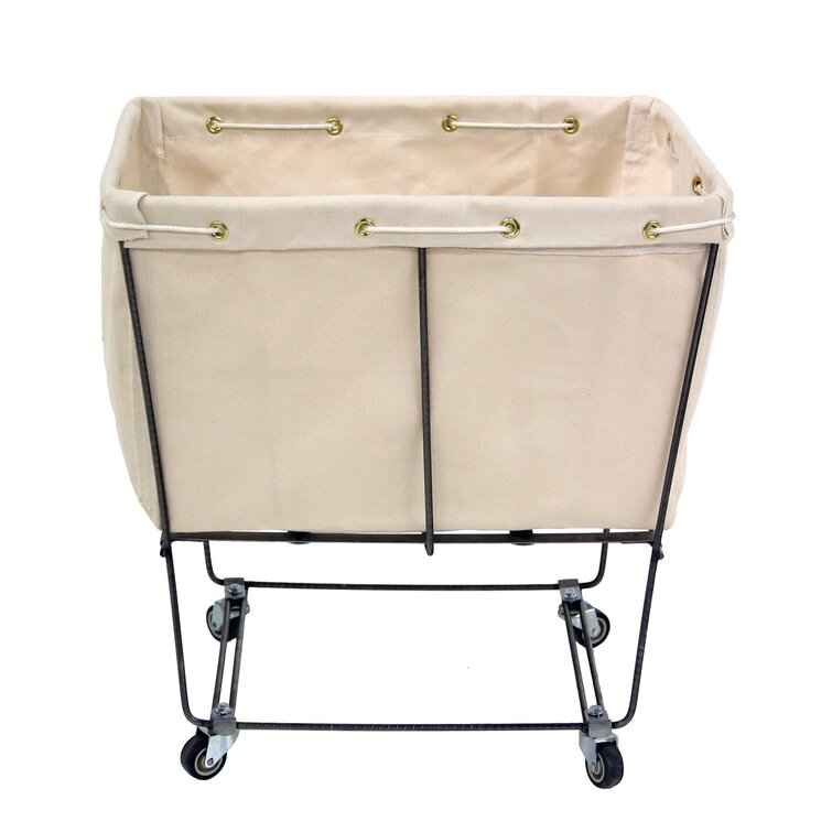 Artesa Verona Collapsible Metal Laundry Cart With Removable Basket Canvas Bag for sale online