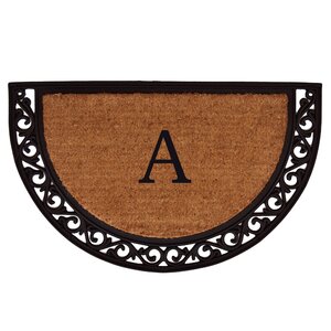 Ornate Scroll Personalized Monogrammed Doormat