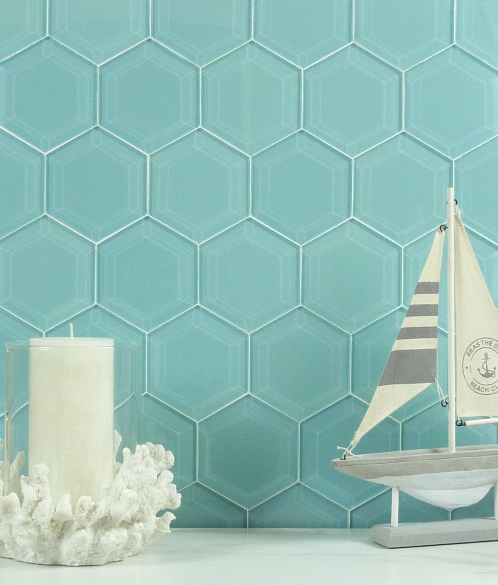 Oasistile Steeple Beveled Hexagon Glossy 4 X Gl Subway Tile Steeple Beveled Hexagon Glossy