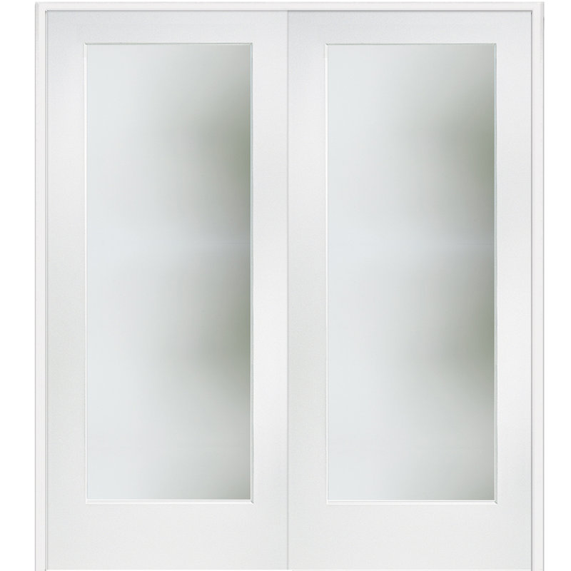 Verona Home Design Satin Etched Glass French Doors With