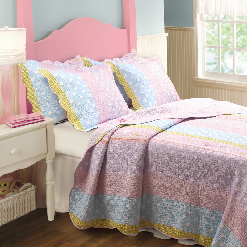 Harriet Bee Sandown Pretty Polka Quilted Bedding Set Reviews