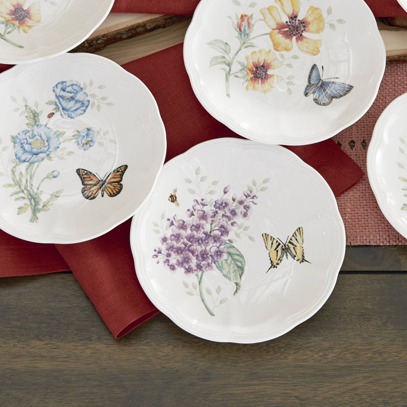 Lenox Butterfly Meadow 6 Piece 6 Salad Or Dessert Plate Reviews Wayfair