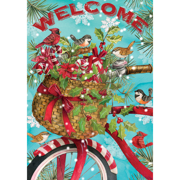 Toland Joyous Snowman 28 X 40 Colorful Winter Joy Christmas Tree House Flag Yard Garden Outdoor Living Garden Décor