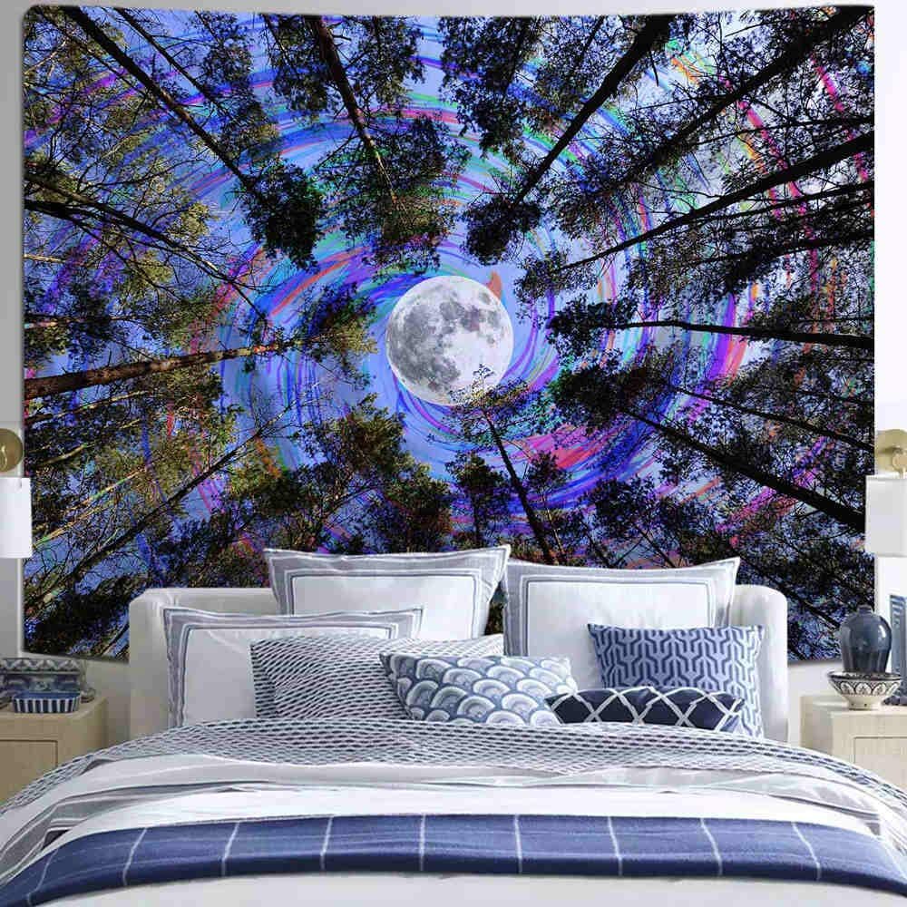 Scenery Wall Tapestry Creative Wall Hanging Cloth Dormitory Photo Background 