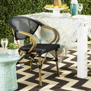 Montverde Stacking Patio Dining Chair with Cushion (Set of 2)