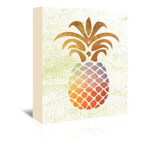 Pineapple 1 Graphic Art on Wrapped Canvas in Brown