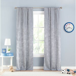 Clarice Abstract Blackout Thermal Rod Pocket Curtain Panels (Set of 2)